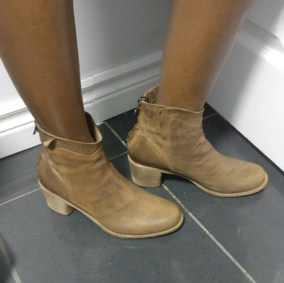 Nylo ALL LEATHER Welted Sole Stacked heel Ankle Boot Handmade in Europe 38Brown - Picture 15 of 16